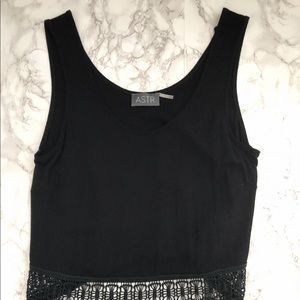 ASTR sleeveless top Size M details on bottom